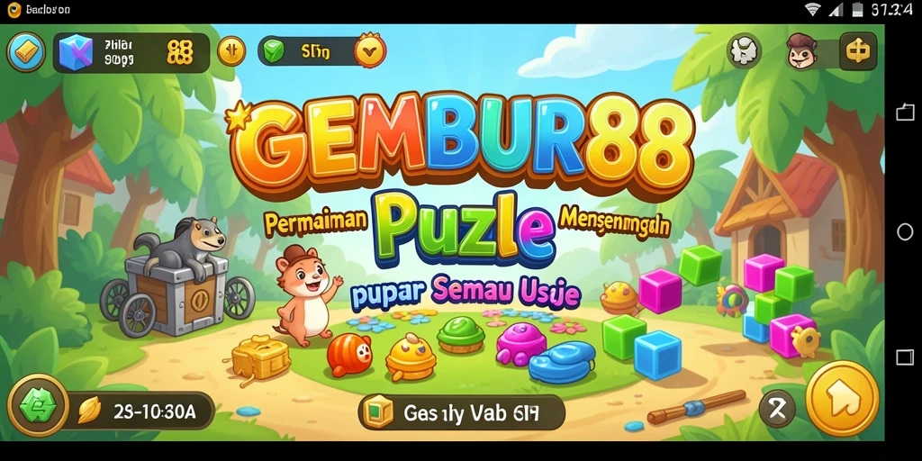 Tampilan gameplay seru dari GEMBUR88 yang menantang dan menarik.