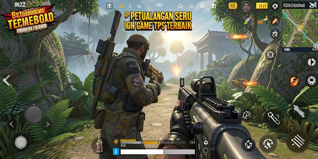 Tampilan gameplay menegangkan dari IN22 dalam aksi TPS.